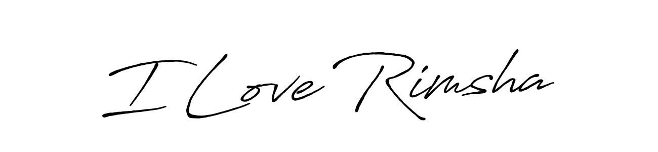 Make a beautiful signature design for name I Love Rimsha. Use this online signature maker to create a handwritten signature for free. I Love Rimsha signature style 7 images and pictures png