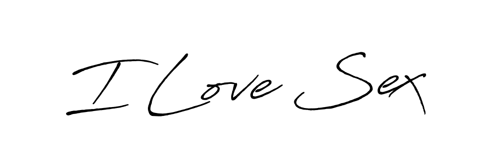 Similarly Antro_Vectra_Bolder is the best handwritten signature design. Signature creator online .You can use it as an online autograph creator for name I Love Sex. I Love Sex signature style 7 images and pictures png