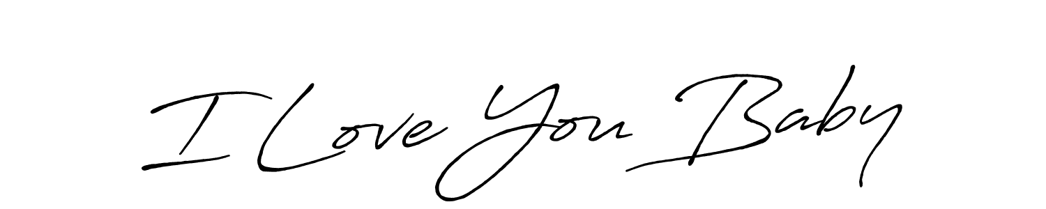 I Love You Baby stylish signature style. Best Handwritten Sign (Antro_Vectra_Bolder) for my name. Handwritten Signature Collection Ideas for my name I Love You Baby. I Love You Baby signature style 7 images and pictures png