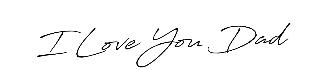 How to make I Love You Dad name signature. Use Antro_Vectra_Bolder style for creating short signs online. This is the latest handwritten sign. I Love You Dad signature style 7 images and pictures png