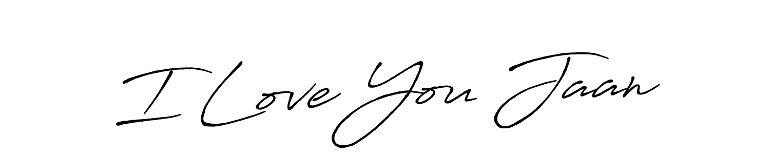 Also we have I Love You Jaan name is the best signature style. Create professional handwritten signature collection using Antro_Vectra_Bolder autograph style. I Love You Jaan signature style 7 images and pictures png