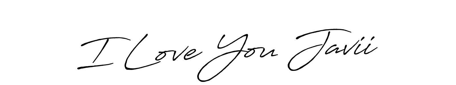 Design your own signature with our free online signature maker. With this signature software, you can create a handwritten (Antro_Vectra_Bolder) signature for name I Love You Javii. I Love You Javii signature style 7 images and pictures png