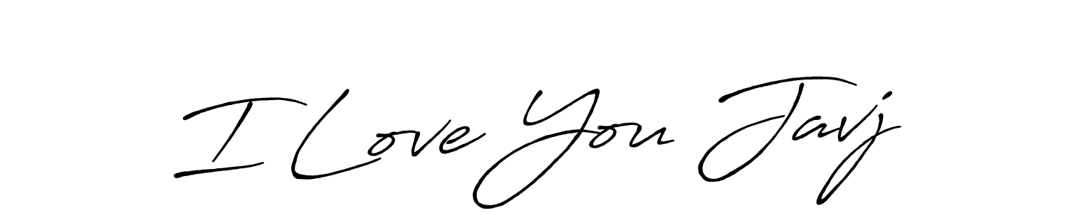 How to make I Love You Javj name signature. Use Antro_Vectra_Bolder style for creating short signs online. This is the latest handwritten sign. I Love You Javj signature style 7 images and pictures png