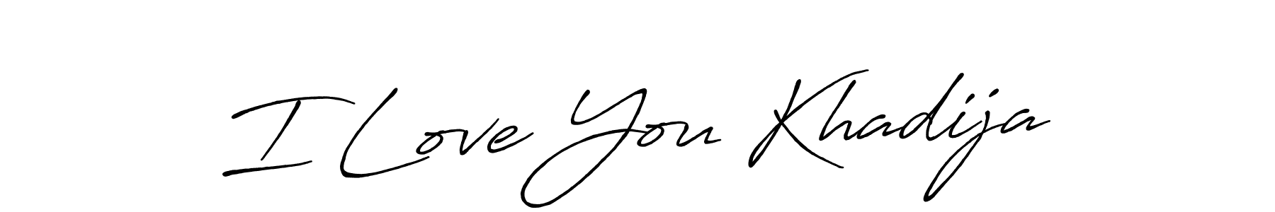 Similarly Antro_Vectra_Bolder is the best handwritten signature design. Signature creator online .You can use it as an online autograph creator for name I Love You Khadija. I Love You Khadija signature style 7 images and pictures png