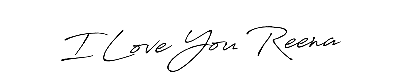 Use a signature maker to create a handwritten signature online. With this signature software, you can design (Antro_Vectra_Bolder) your own signature for name I Love You Reena. I Love You Reena signature style 7 images and pictures png