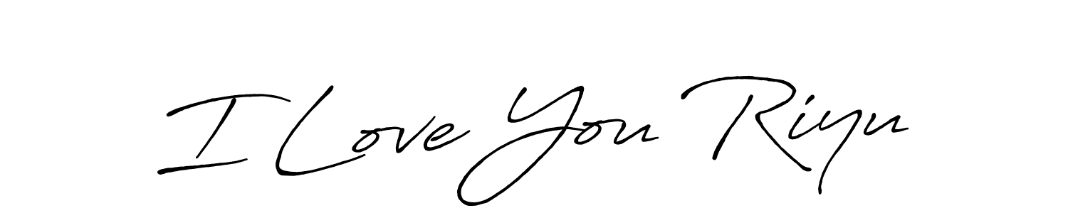 Antro_Vectra_Bolder is a professional signature style that is perfect for those who want to add a touch of class to their signature. It is also a great choice for those who want to make their signature more unique. Get I Love You Riyu name to fancy signature for free. I Love You Riyu signature style 7 images and pictures png
