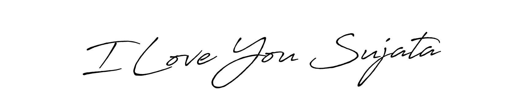 Create a beautiful signature design for name I Love You Sujata. With this signature (Antro_Vectra_Bolder) fonts, you can make a handwritten signature for free. I Love You Sujata signature style 7 images and pictures png
