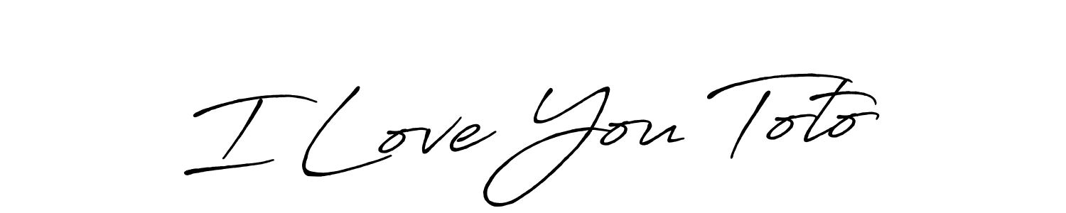 It looks lik you need a new signature style for name I Love You Toto. Design unique handwritten (Antro_Vectra_Bolder) signature with our free signature maker in just a few clicks. I Love You Toto signature style 7 images and pictures png