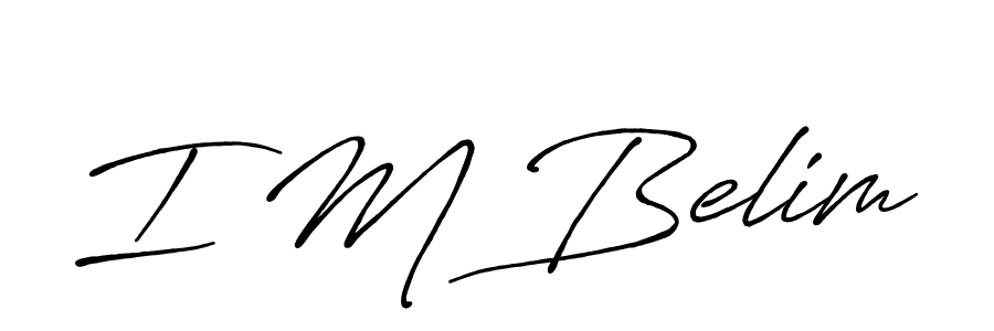 How to make I M Belim signature? Antro_Vectra_Bolder is a professional autograph style. Create handwritten signature for I M Belim name. I M Belim signature style 7 images and pictures png