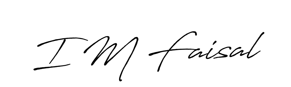 Also we have I M Faisal name is the best signature style. Create professional handwritten signature collection using Antro_Vectra_Bolder autograph style. I M Faisal signature style 7 images and pictures png