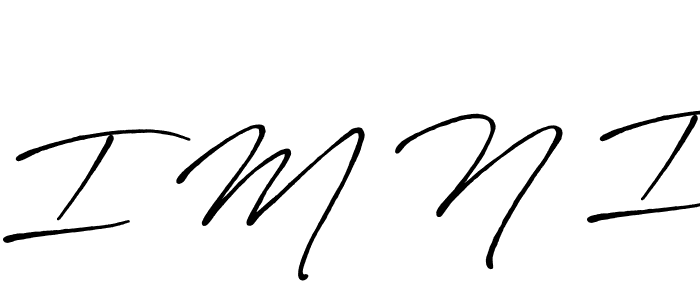 How to make I M N I name signature. Use Antro_Vectra_Bolder style for creating short signs online. This is the latest handwritten sign. I M N I signature style 7 images and pictures png