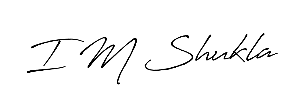 How to make I M Shukla name signature. Use Antro_Vectra_Bolder style for creating short signs online. This is the latest handwritten sign. I M Shukla signature style 7 images and pictures png