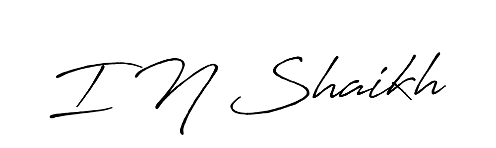 Antro_Vectra_Bolder is a professional signature style that is perfect for those who want to add a touch of class to their signature. It is also a great choice for those who want to make their signature more unique. Get I N Shaikh name to fancy signature for free. I N Shaikh signature style 7 images and pictures png