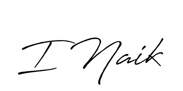 How to make I Naik name signature. Use Antro_Vectra_Bolder style for creating short signs online. This is the latest handwritten sign. I Naik signature style 7 images and pictures png