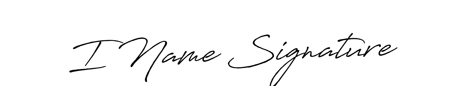 Use a signature maker to create a handwritten signature online. With this signature software, you can design (Antro_Vectra_Bolder) your own signature for name I Name Signature. I Name Signature signature style 7 images and pictures png