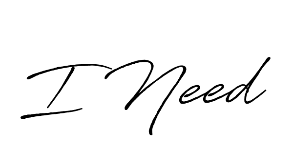 Design your own signature with our free online signature maker. With this signature software, you can create a handwritten (Antro_Vectra_Bolder) signature for name I Need. I Need signature style 7 images and pictures png