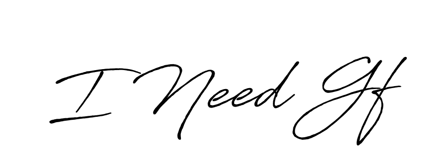 Create a beautiful signature design for name I Need Gf. With this signature (Antro_Vectra_Bolder) fonts, you can make a handwritten signature for free. I Need Gf signature style 7 images and pictures png