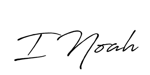 How to make I Noah name signature. Use Antro_Vectra_Bolder style for creating short signs online. This is the latest handwritten sign. I Noah signature style 7 images and pictures png