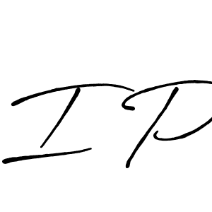 How to make I P signature? Antro_Vectra_Bolder is a professional autograph style. Create handwritten signature for I P name. I P signature style 7 images and pictures png