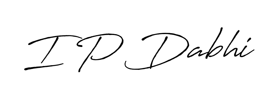 Design your own signature with our free online signature maker. With this signature software, you can create a handwritten (Antro_Vectra_Bolder) signature for name I P Dabhi. I P Dabhi signature style 7 images and pictures png