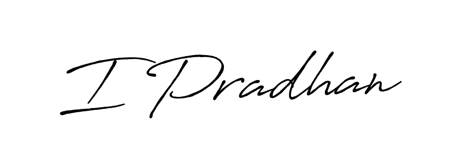 Use a signature maker to create a handwritten signature online. With this signature software, you can design (Antro_Vectra_Bolder) your own signature for name I Pradhan. I Pradhan signature style 7 images and pictures png