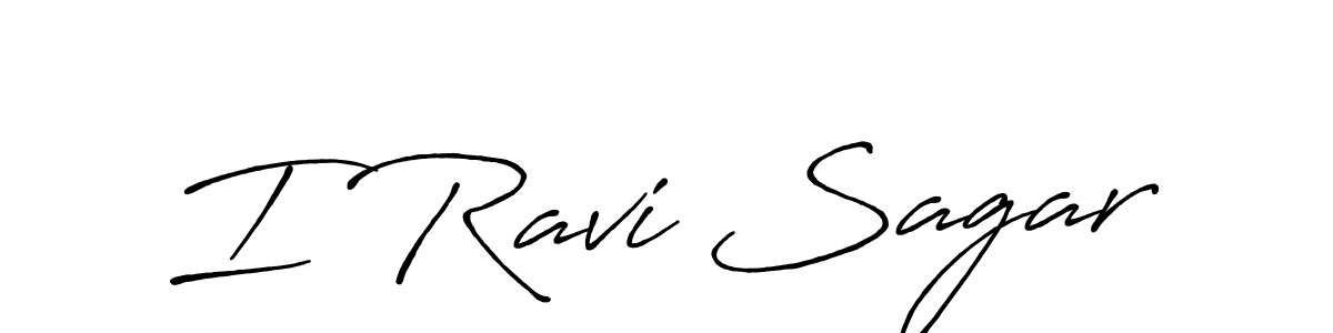 Create a beautiful signature design for name I Ravi Sagar. With this signature (Antro_Vectra_Bolder) fonts, you can make a handwritten signature for free. I Ravi Sagar signature style 7 images and pictures png