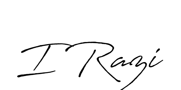 How to make I Razi signature? Antro_Vectra_Bolder is a professional autograph style. Create handwritten signature for I Razi name. I Razi signature style 7 images and pictures png