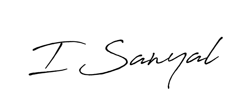 How to make I Sanyal signature? Antro_Vectra_Bolder is a professional autograph style. Create handwritten signature for I Sanyal name. I Sanyal signature style 7 images and pictures png