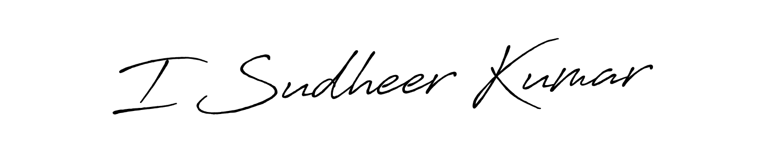 How to make I Sudheer Kumar name signature. Use Antro_Vectra_Bolder style for creating short signs online. This is the latest handwritten sign. I Sudheer Kumar signature style 7 images and pictures png