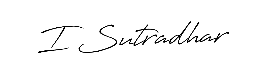 I Sutradhar stylish signature style. Best Handwritten Sign (Antro_Vectra_Bolder) for my name. Handwritten Signature Collection Ideas for my name I Sutradhar. I Sutradhar signature style 7 images and pictures png