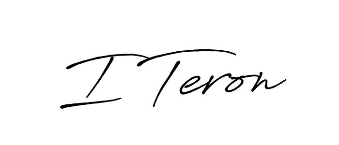 I Teron stylish signature style. Best Handwritten Sign (Antro_Vectra_Bolder) for my name. Handwritten Signature Collection Ideas for my name I Teron. I Teron signature style 7 images and pictures png