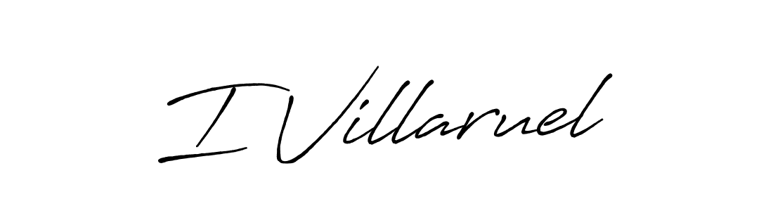 Similarly Antro_Vectra_Bolder is the best handwritten signature design. Signature creator online .You can use it as an online autograph creator for name I Villaruel. I Villaruel signature style 7 images and pictures png