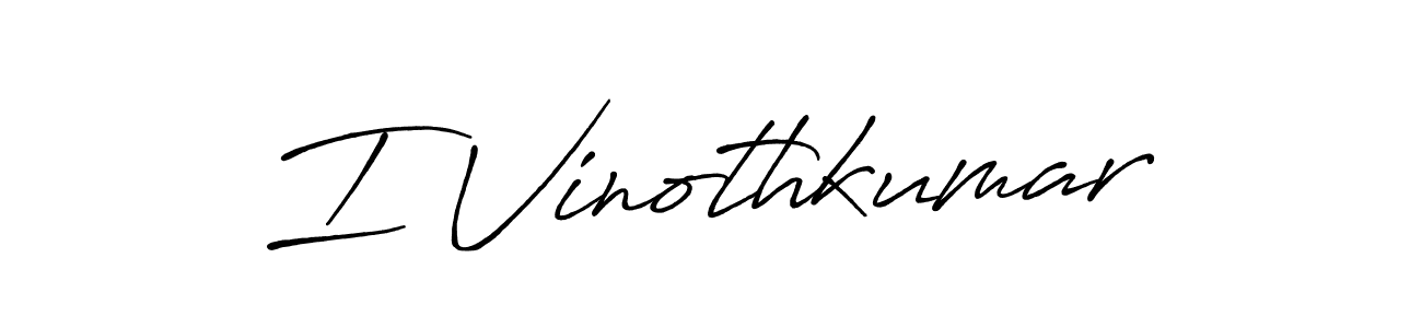 How to make I Vinothkumar signature? Antro_Vectra_Bolder is a professional autograph style. Create handwritten signature for I Vinothkumar name. I Vinothkumar signature style 7 images and pictures png