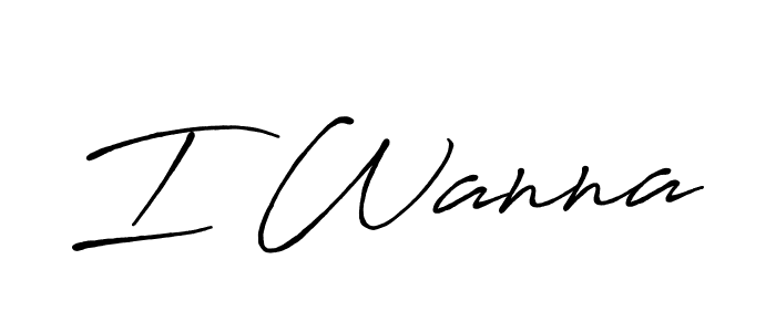 How to make I Wanna signature? Antro_Vectra_Bolder is a professional autograph style. Create handwritten signature for I Wanna name. I Wanna signature style 7 images and pictures png