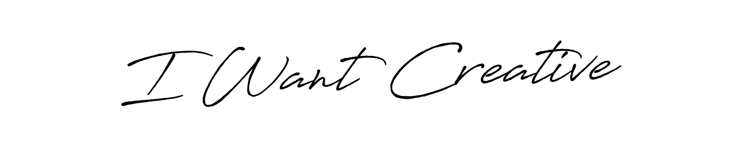 Once you've used our free online signature maker to create your best signature Antro_Vectra_Bolder style, it's time to enjoy all of the benefits that I Want Creative name signing documents. I Want Creative signature style 7 images and pictures png