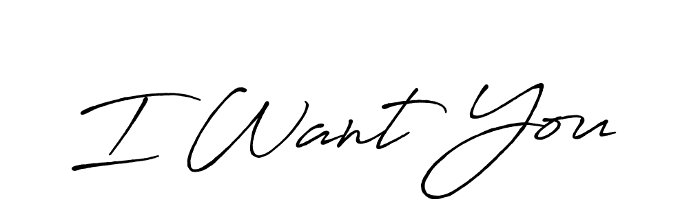 Make a beautiful signature design for name I Want You. With this signature (Antro_Vectra_Bolder) style, you can create a handwritten signature for free. I Want You signature style 7 images and pictures png