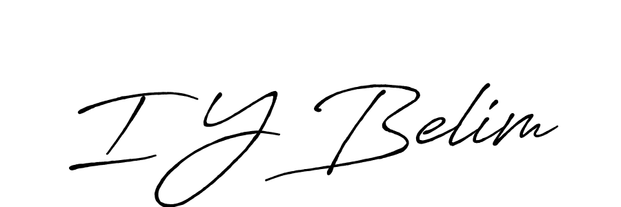 Similarly Antro_Vectra_Bolder is the best handwritten signature design. Signature creator online .You can use it as an online autograph creator for name I Y Belim. I Y Belim signature style 7 images and pictures png