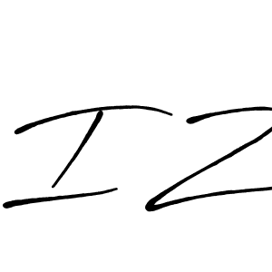 Design your own signature with our free online signature maker. With this signature software, you can create a handwritten (Antro_Vectra_Bolder) signature for name I Z. I Z signature style 7 images and pictures png