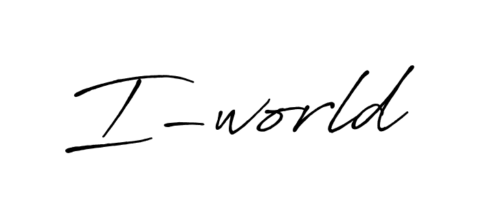 How to Draw I-world signature style? Antro_Vectra_Bolder is a latest design signature styles for name I-world. I-world signature style 7 images and pictures png