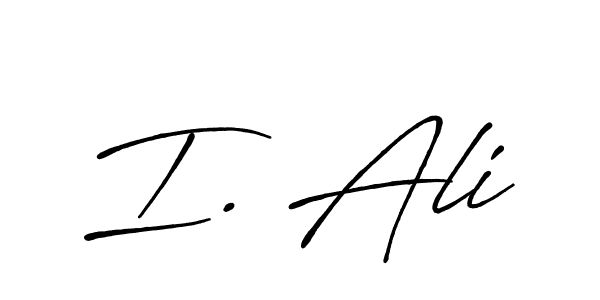 Create a beautiful signature design for name I. Ali. With this signature (Antro_Vectra_Bolder) fonts, you can make a handwritten signature for free. I. Ali signature style 7 images and pictures png