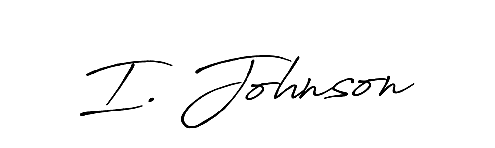 How to make I. Johnson signature? Antro_Vectra_Bolder is a professional autograph style. Create handwritten signature for I. Johnson name. I. Johnson signature style 7 images and pictures png