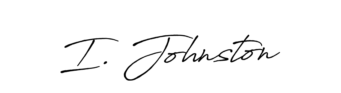 You should practise on your own different ways (Antro_Vectra_Bolder) to write your name (I. Johnston) in signature. don't let someone else do it for you. I. Johnston signature style 7 images and pictures png