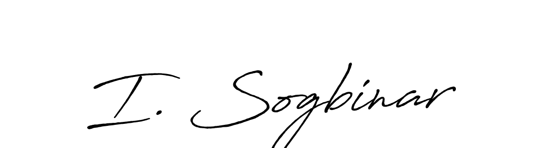 Also we have I. Sogbinar name is the best signature style. Create professional handwritten signature collection using Antro_Vectra_Bolder autograph style. I. Sogbinar signature style 7 images and pictures png