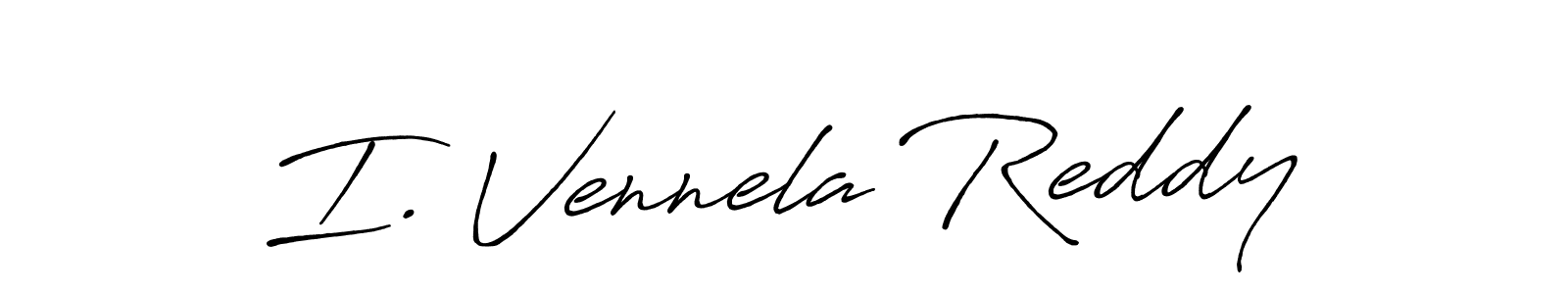 I. Vennela Reddy stylish signature style. Best Handwritten Sign (Antro_Vectra_Bolder) for my name. Handwritten Signature Collection Ideas for my name I. Vennela Reddy. I. Vennela Reddy signature style 7 images and pictures png