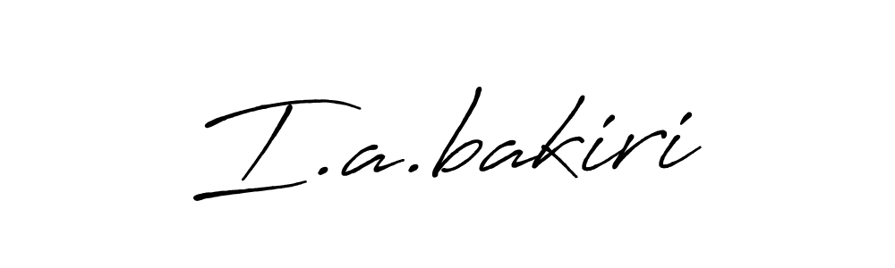 Design your own signature with our free online signature maker. With this signature software, you can create a handwritten (Antro_Vectra_Bolder) signature for name I.a.bakiri. I.a.bakiri signature style 7 images and pictures png