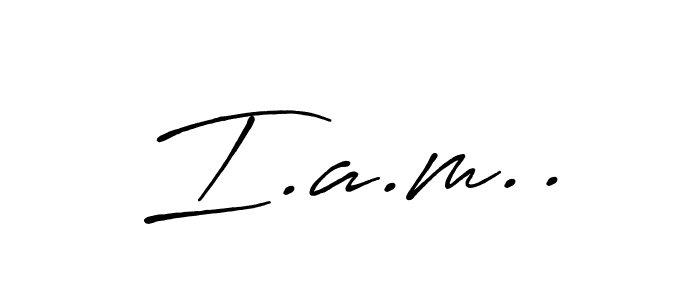 Create a beautiful signature design for name I.a.m... With this signature (Antro_Vectra_Bolder) fonts, you can make a handwritten signature for free. I.a.m.. signature style 7 images and pictures png