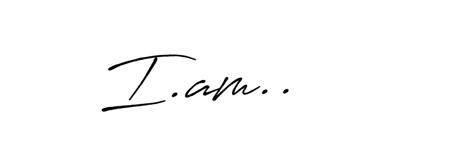 Design your own signature with our free online signature maker. With this signature software, you can create a handwritten (Antro_Vectra_Bolder) signature for name I.am..   . I.am..    signature style 7 images and pictures png