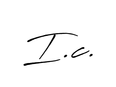 Create a beautiful signature design for name I.c.. With this signature (Antro_Vectra_Bolder) fonts, you can make a handwritten signature for free. I.c. signature style 7 images and pictures png