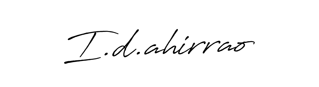 Create a beautiful signature design for name I.d.ahirrao. With this signature (Antro_Vectra_Bolder) fonts, you can make a handwritten signature for free. I.d.ahirrao signature style 7 images and pictures png