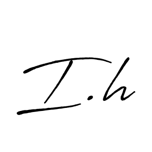 How to make I.h signature? Antro_Vectra_Bolder is a professional autograph style. Create handwritten signature for I.h name. I.h signature style 7 images and pictures png